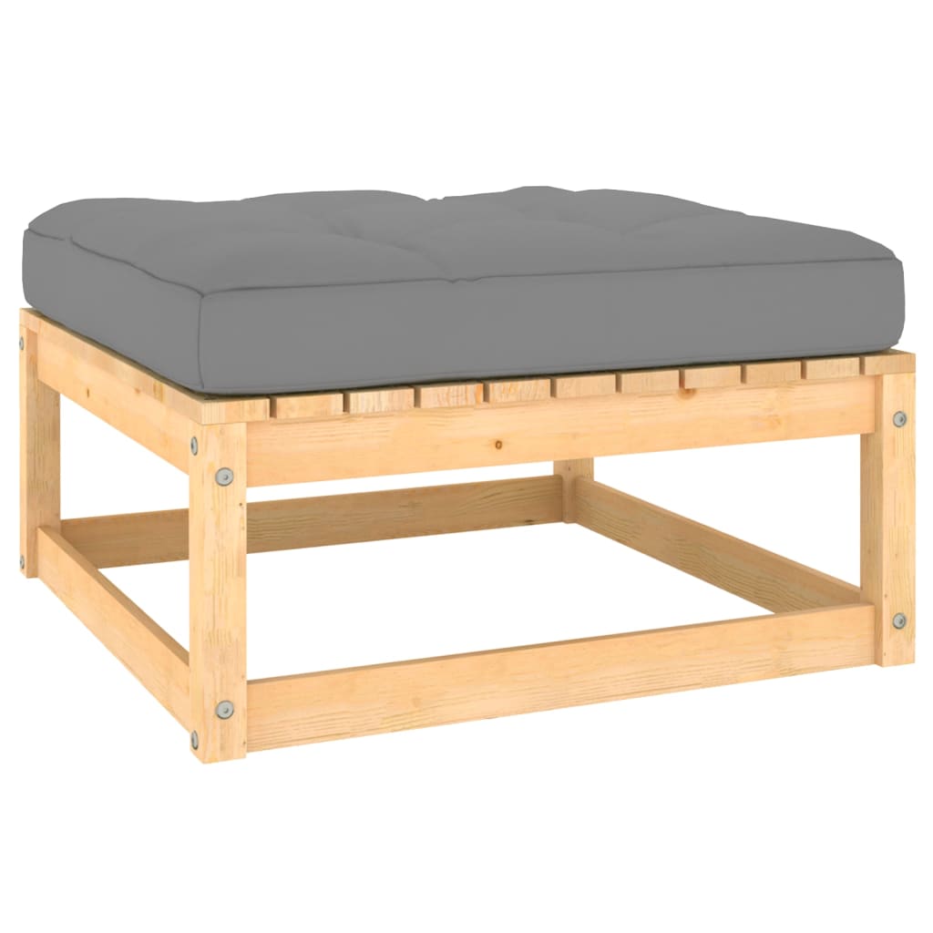 Set Divani da Giardino 3 pz con Cuscini Legno Massello di Pino | homemem39