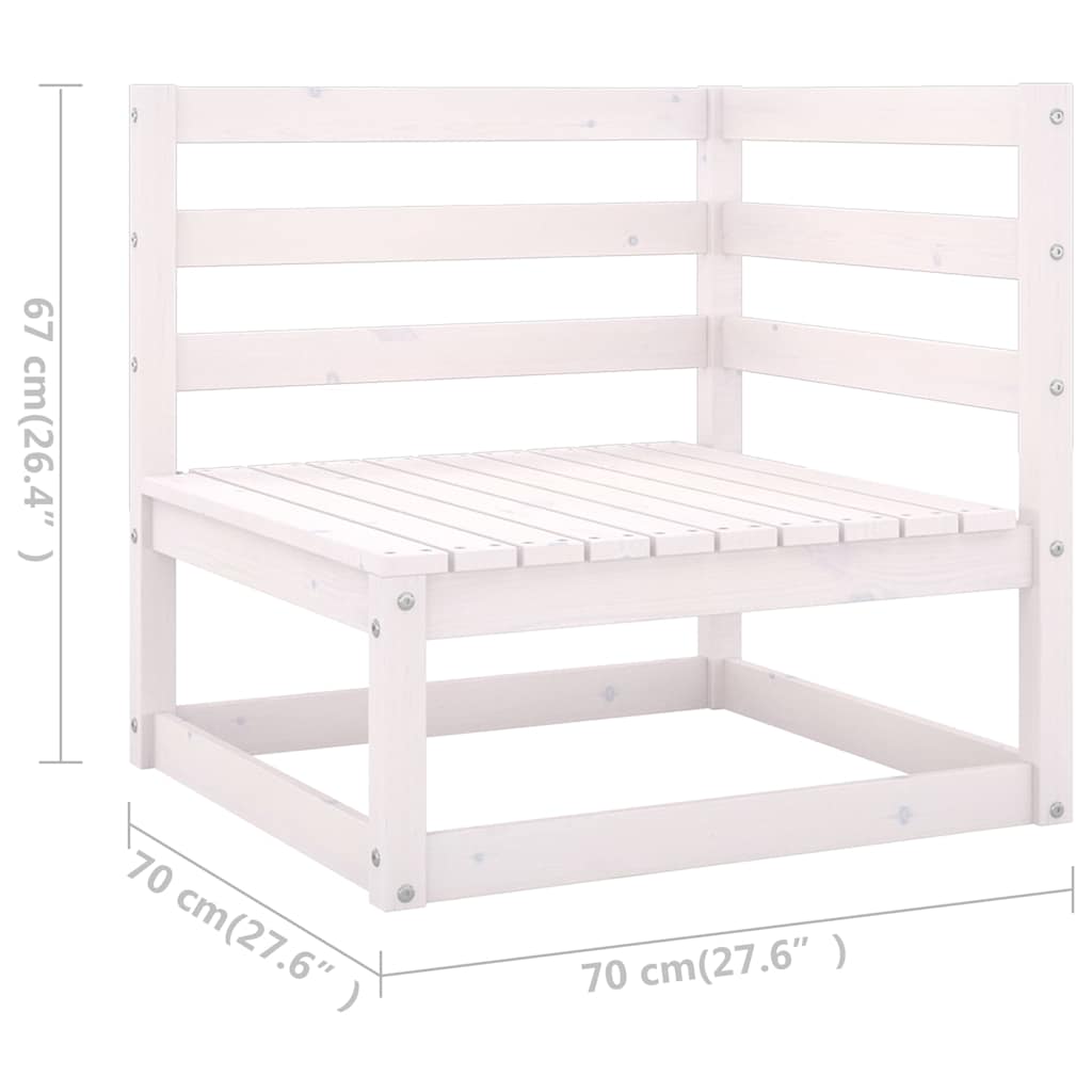 Set Divani da Giardino 3 pz con Cuscini Legno Massello di Pino