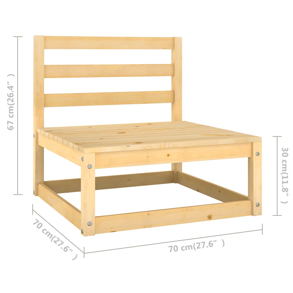 Set Divani da Giardino 6 pz con Cuscini Legno Massello di Pino | homemem39