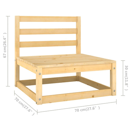 Set Divani da Giardino 4 pz con Cuscini Legno Massello di Pino - homemem39