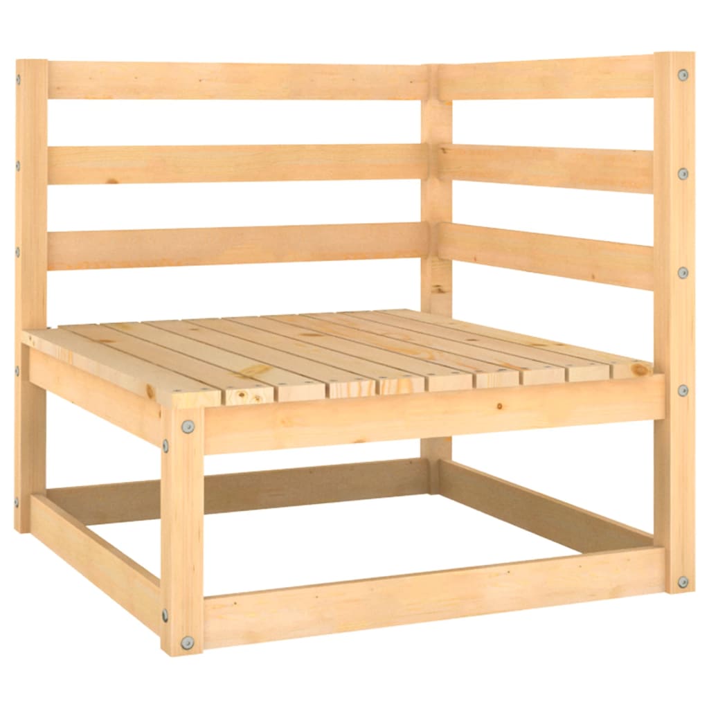 Set Salotto Giardino 8 pz Cuscini Antracite Legno Massello Pino | homemem39