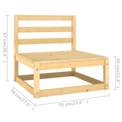 Set Salotto Giardino 7 pz Cuscini Antracite Legno Massello Pino | homemem39