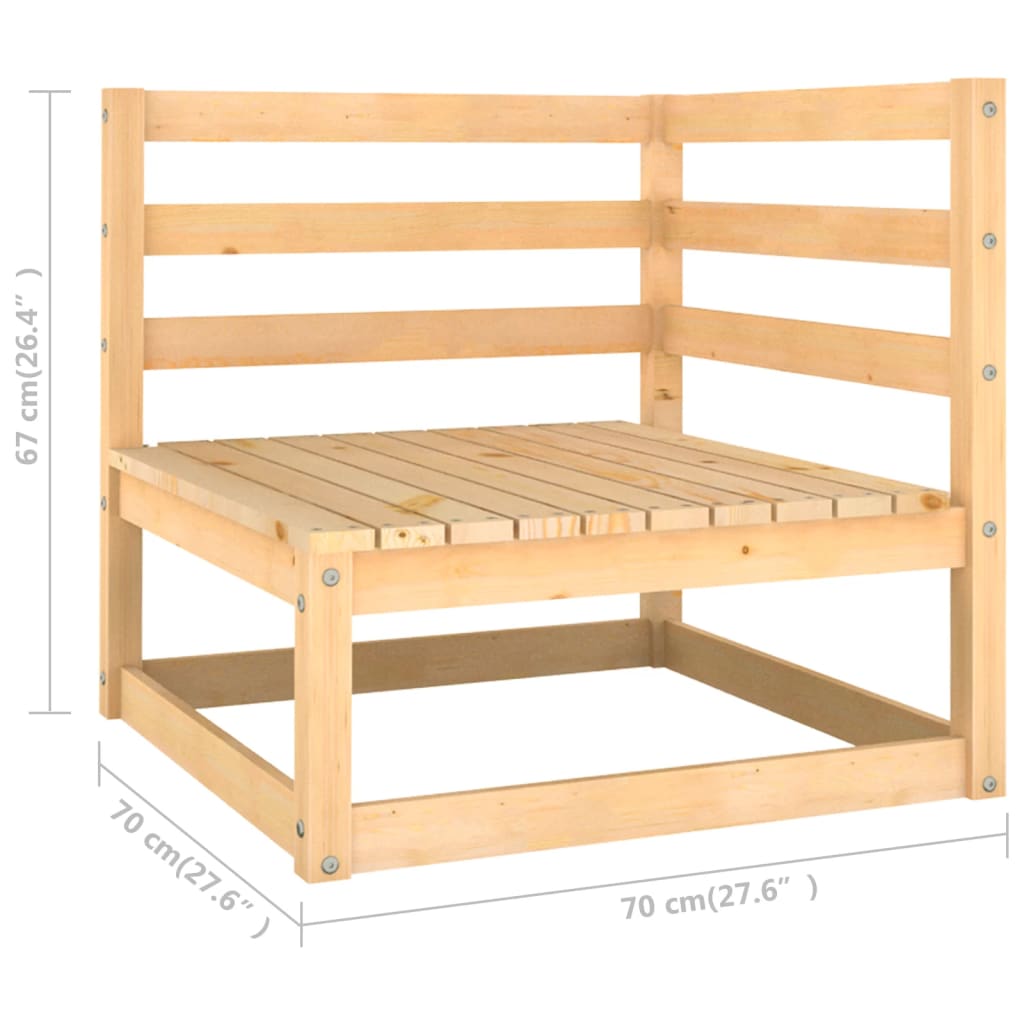 Set Salotto Giardino 8 pz Cuscini Antracite Legno Massello Pino | homemem39