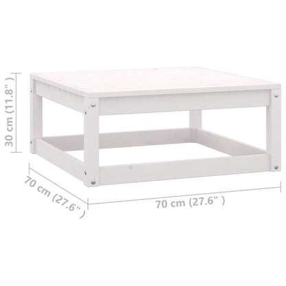 Set Salotto da Giardino 6 pz Bianco in Legno Massello di Pino