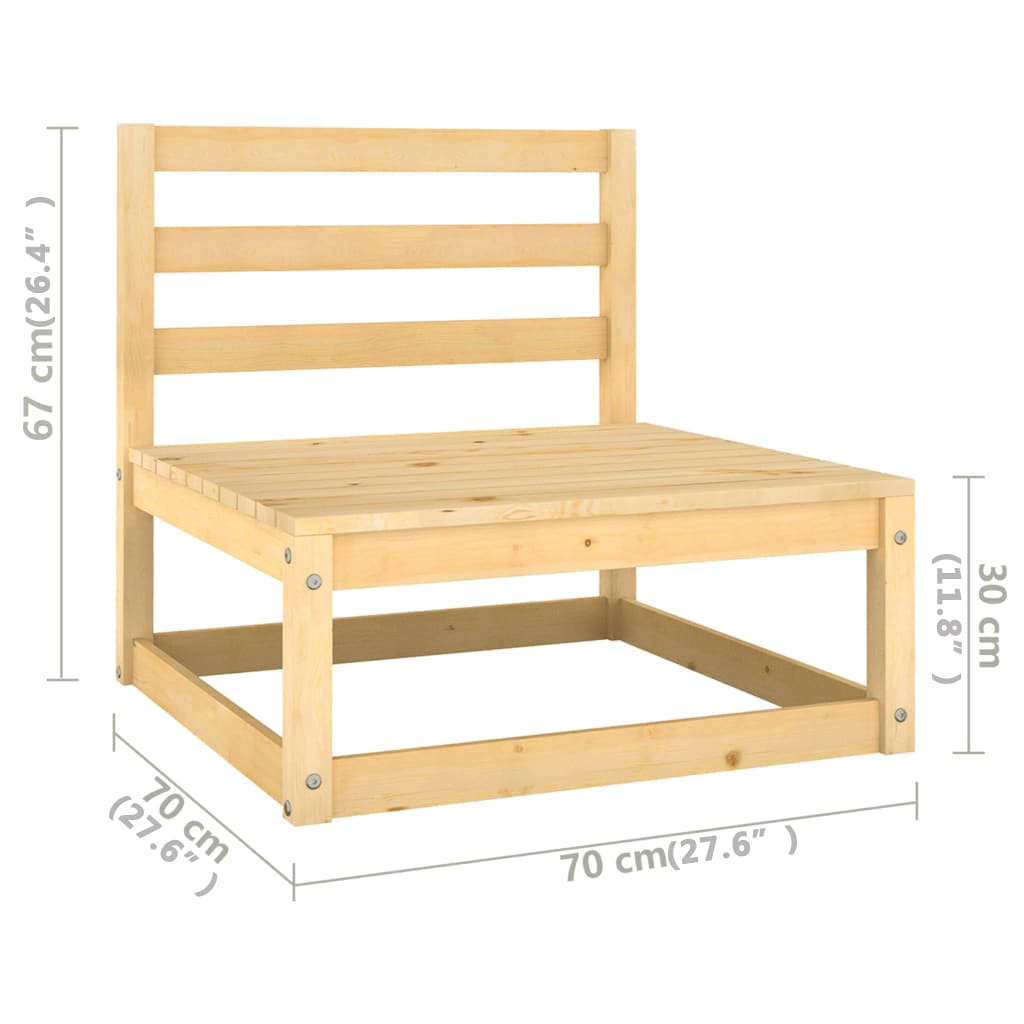 Set Salotto Giardino 10pz Cuscini Antracite Legno Massello Pino | homemem39