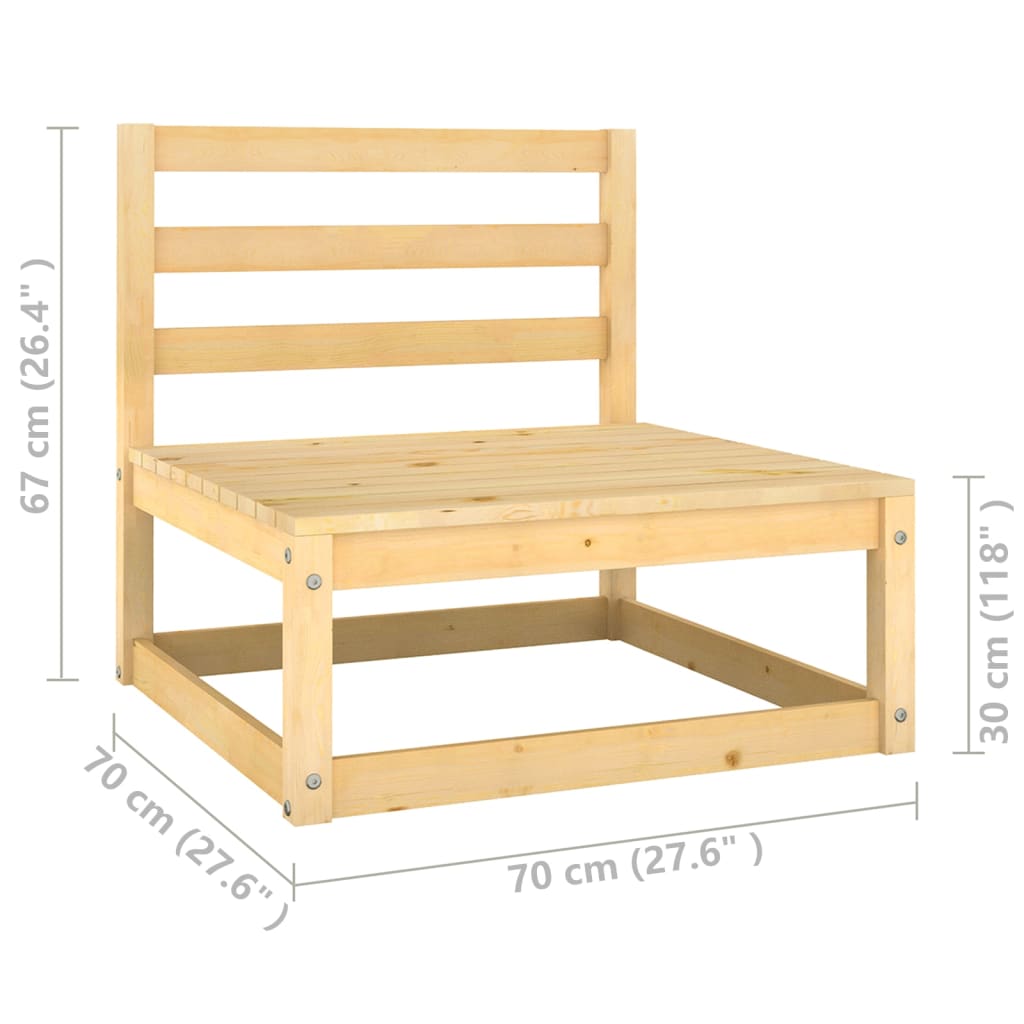 Set Salotto Giardino 8 pz Cuscini Antracite Legno Massello Pino | homemem39