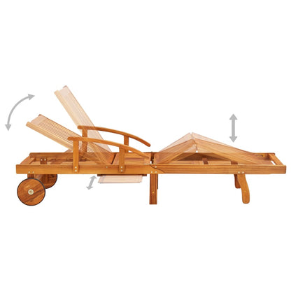 Lettini Prendisole 2 pz in Legno Massello di Acacia | homemem39