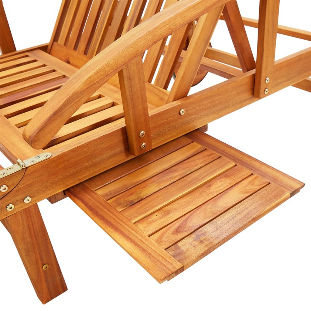 Lettini Prendisole 2 pz in Legno Massello di Acacia | homemem39