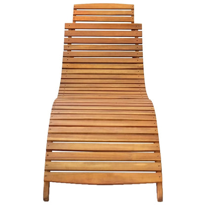 Lettini Prendisole 2 pz con Cuscini in Legno Massello d'Acacia
