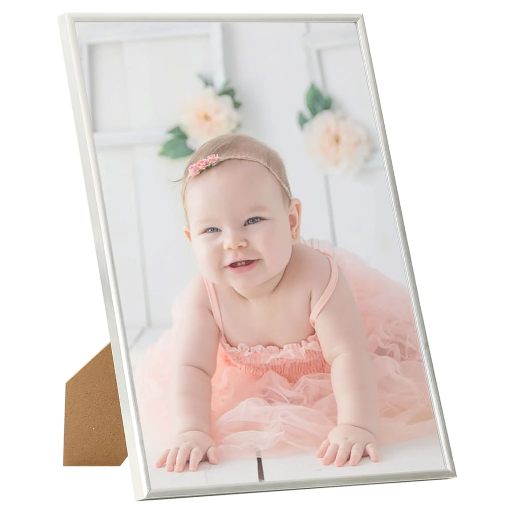 Cornici Foto Collage 5 pz per Muro o Tavolo Argento 70x90cm MDF | homemem39