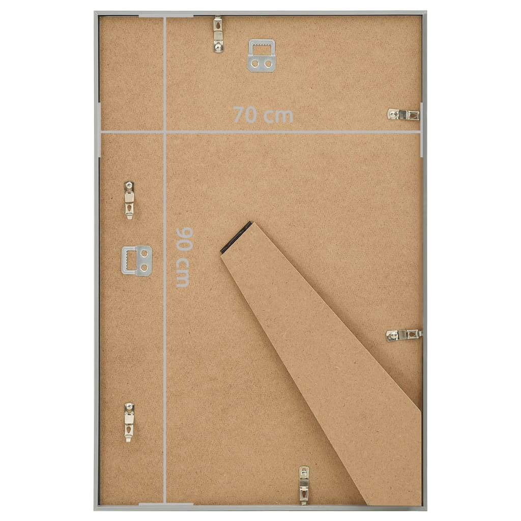 Cornici Foto Collage 5 pz per Muro o Tavolo Argento 70x90cm MDF | homemem39