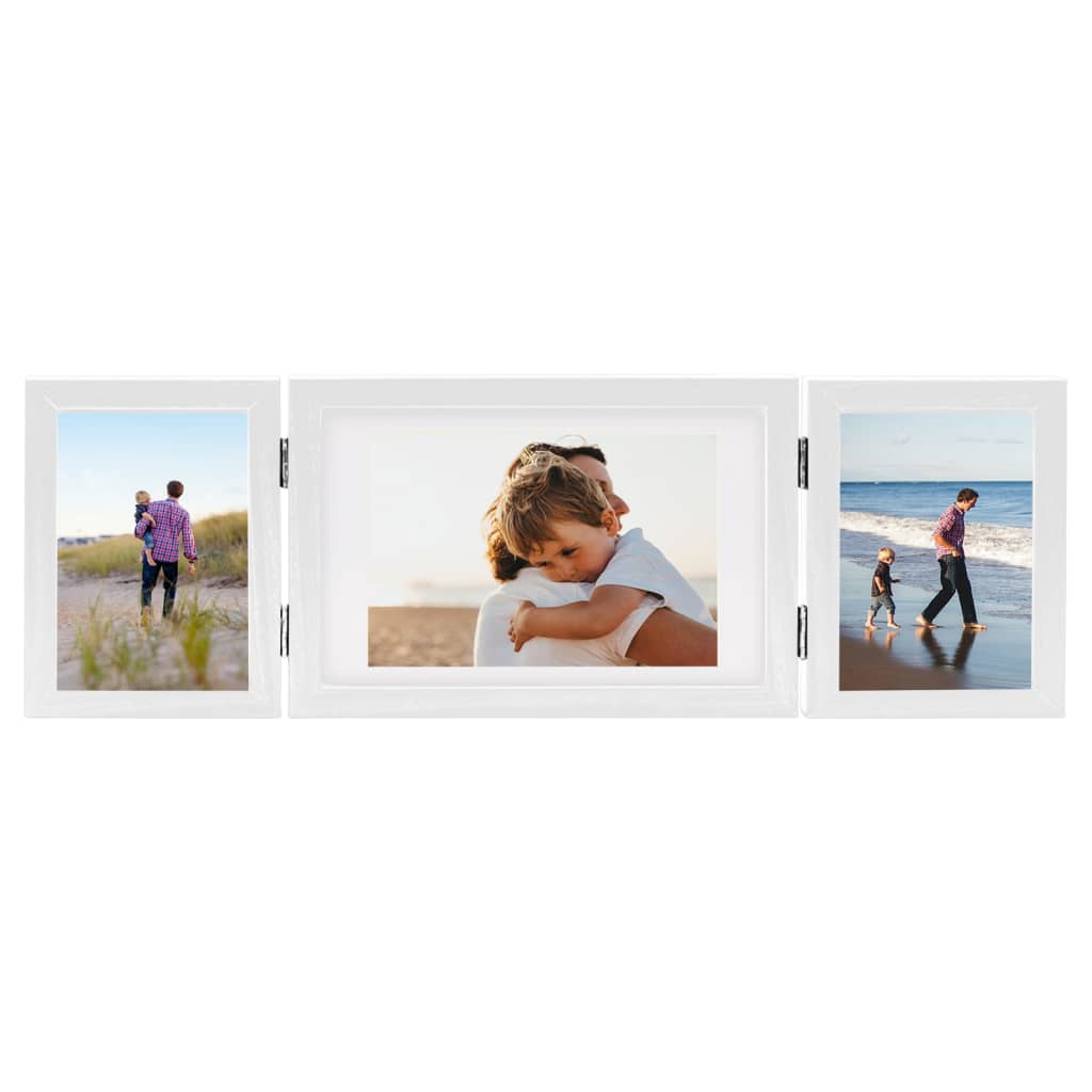 Cornici Portafoto a Libro Bianche 28x18 cm+2x(13x18 cm) | homemem39