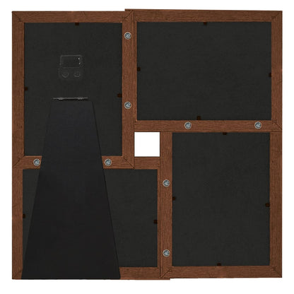 Cornice Multipla per 4 Foto 13x18cm Marrone Scuro in MDF | homemem39