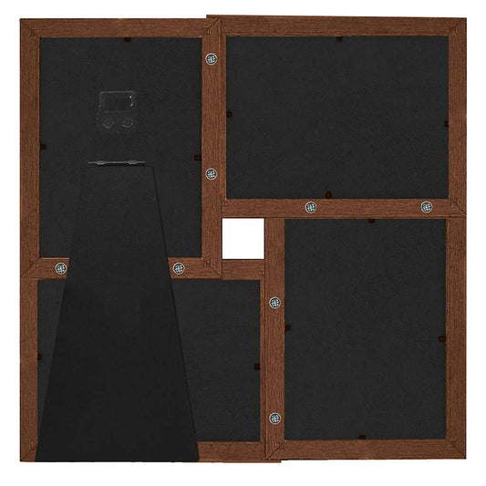 Cornice Multipla per 4 Foto 13x18cm Marrone Scuro in MDF