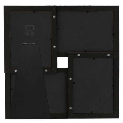 Cornice Multipla per 4 Foto 10x15cm Nera in MDF | homemem39