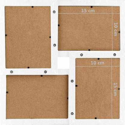 Cornice per Collage 24x(10x15 cm) Foto Bianco in MDF | homemem39