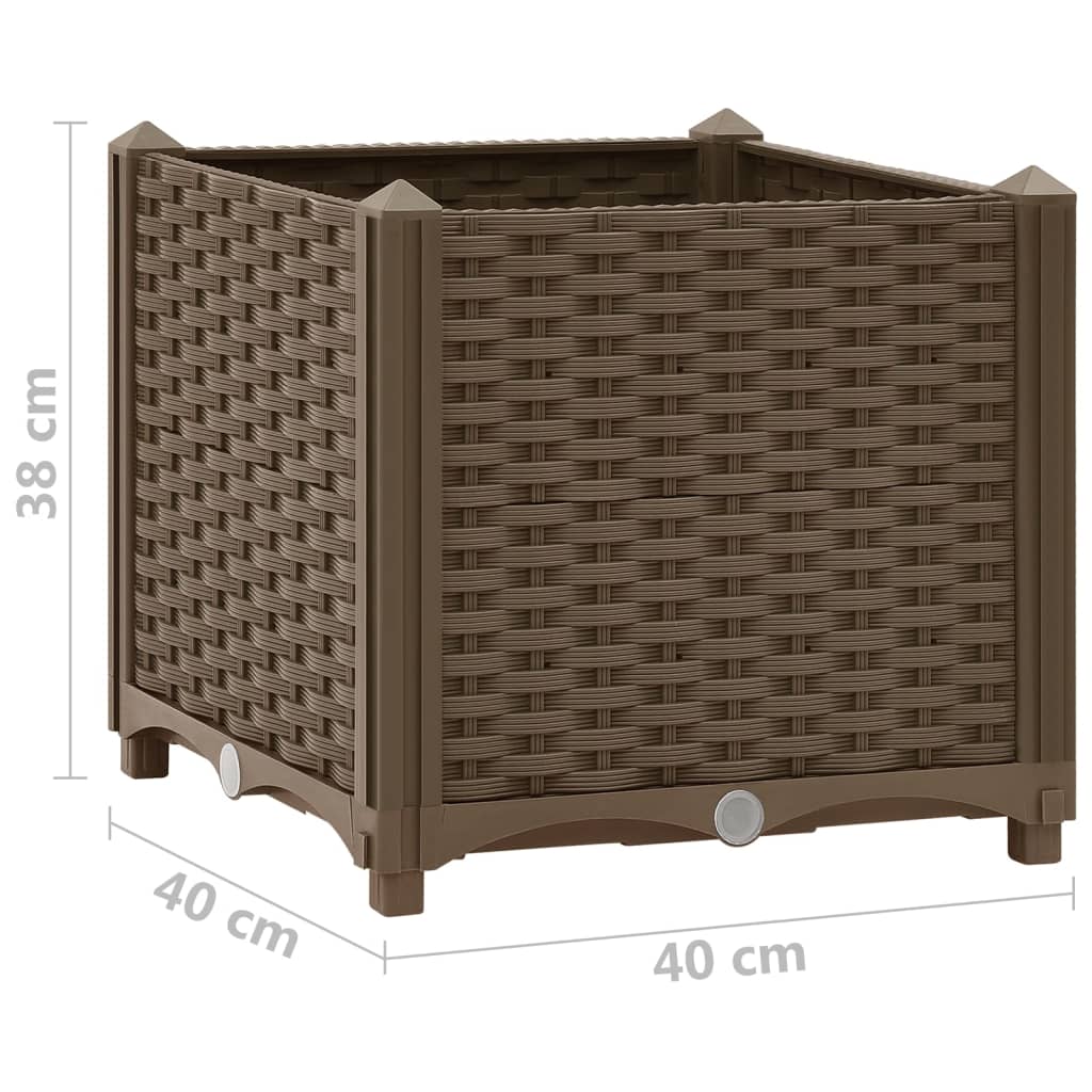 Fioriera Rialzata 40x40x38 cm in Polipropilene - homemem39