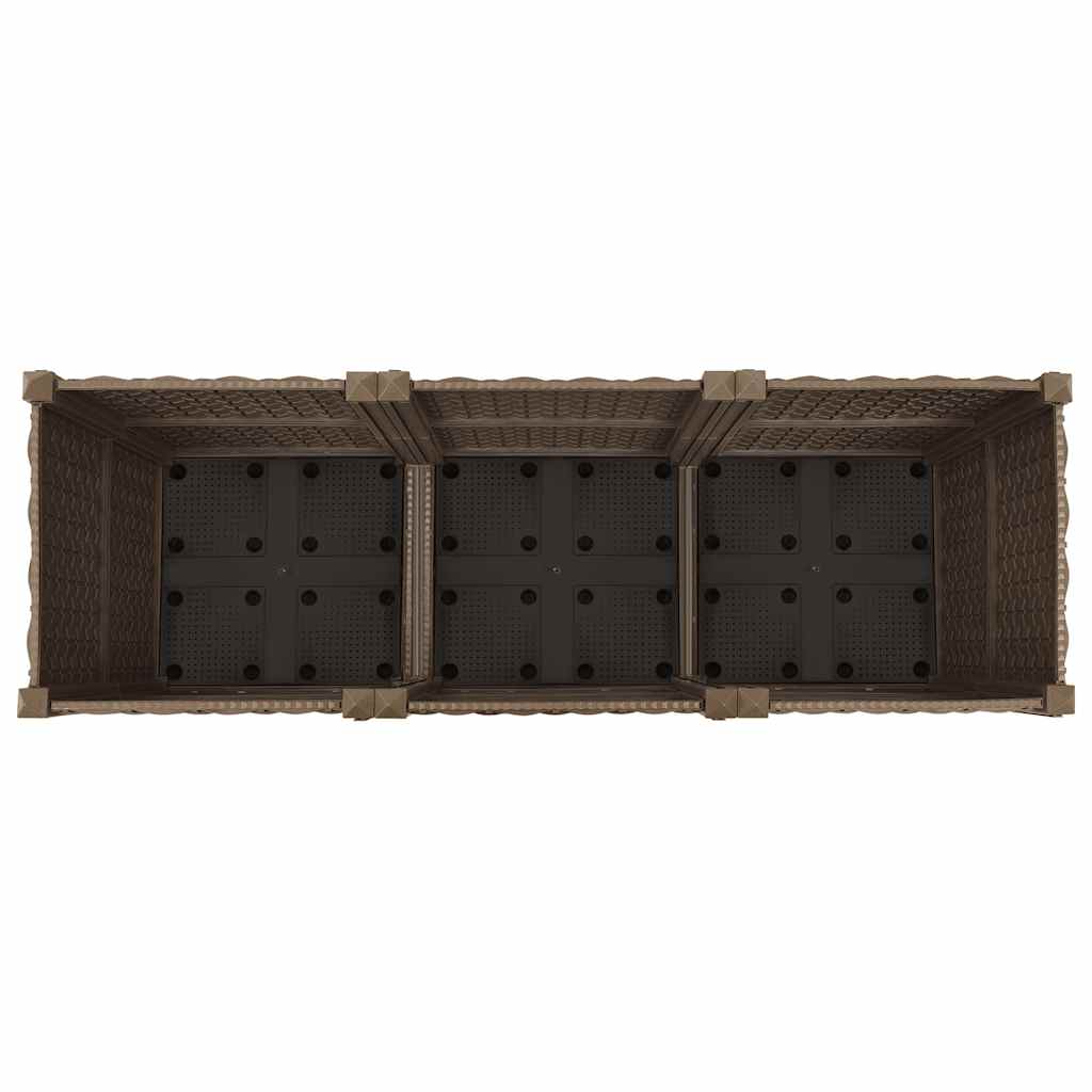 Fioriera Rialzata 120x40x38 cm in Polipropilene - homemem39