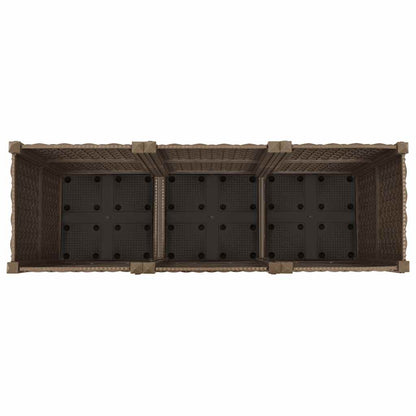 Fioriera Rialzata 120x40x38 cm in Polipropilene - homemem39