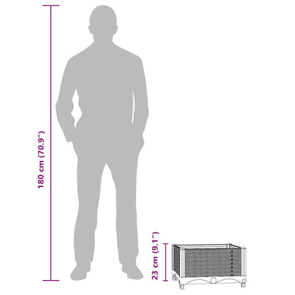 Fioriera Rialzata 40x40x23 cm in Polipropilene - homemem39