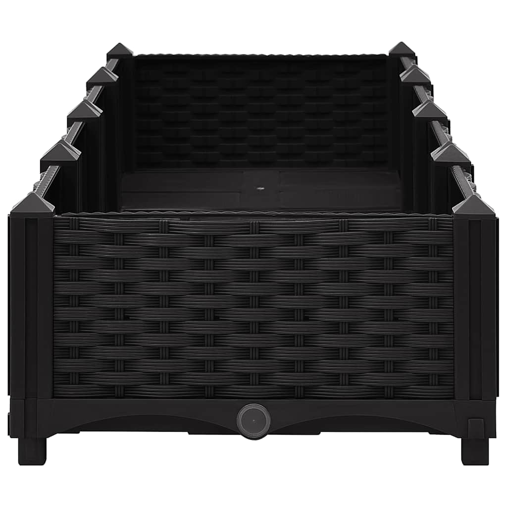 Fioriera Rialzata 160x40x23 cm in Polipropilene - homemem39