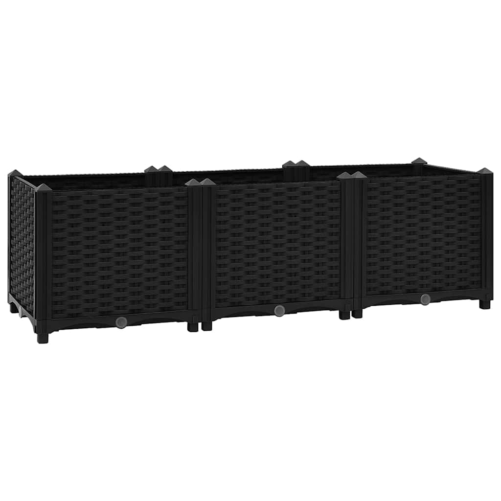 Fioriera Rialzata 120x40x38 cm in Polipropilene - homemem39