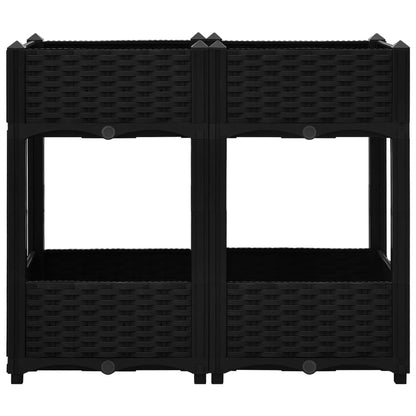 Fioriera Rialzata 80x40x71 cm in Polipropilene - homemem39