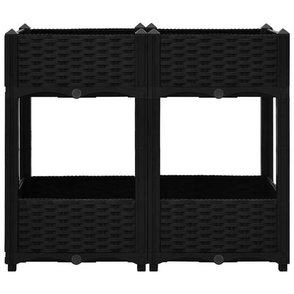 Fioriera Rialzata 80x40x71 cm in Polipropilene