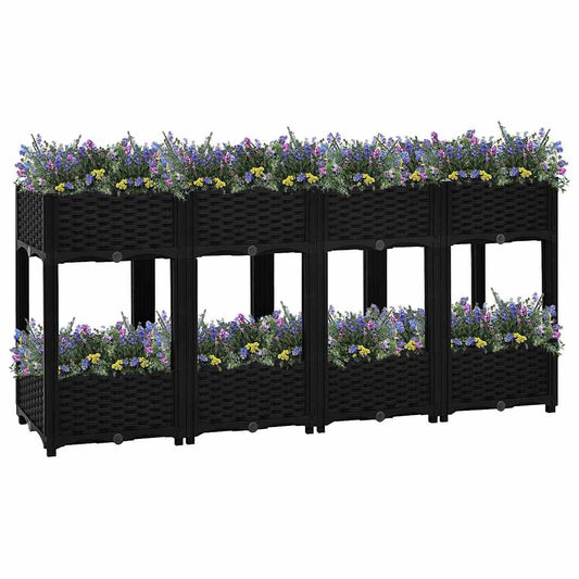 Fioriera Rialzata 160x40x71 cm in Polipropilene | homemem39