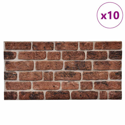 Pannelli da parete 10 pcs Mattone Marrone 100 x 50 cm | homemem39