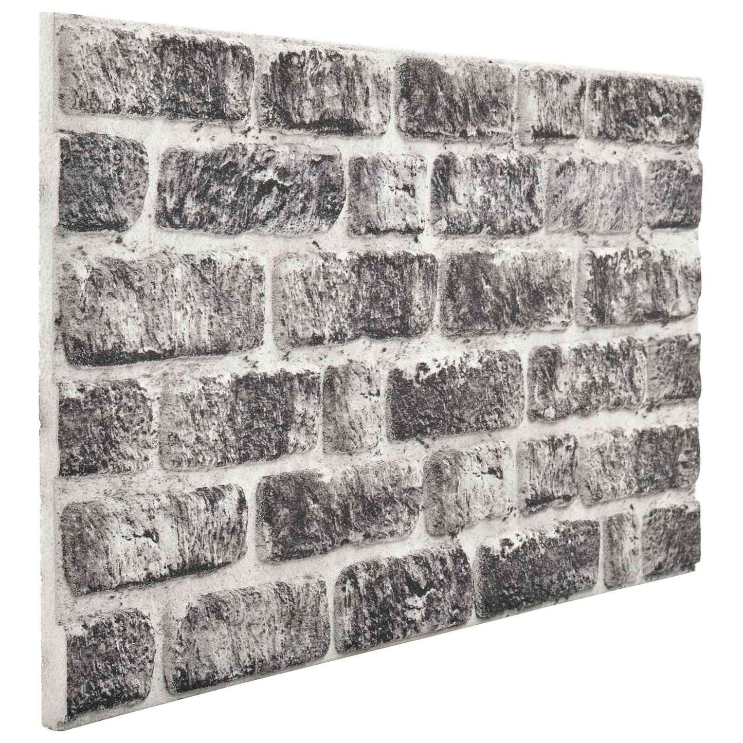 Pannelli da parete 10 pcs Grigio Scuro e Bianco 100 x 50 cm