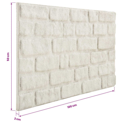 Pannelli da parete 10 pcs Bianco 100 x 50 cm Schiuma EPS | homemem39