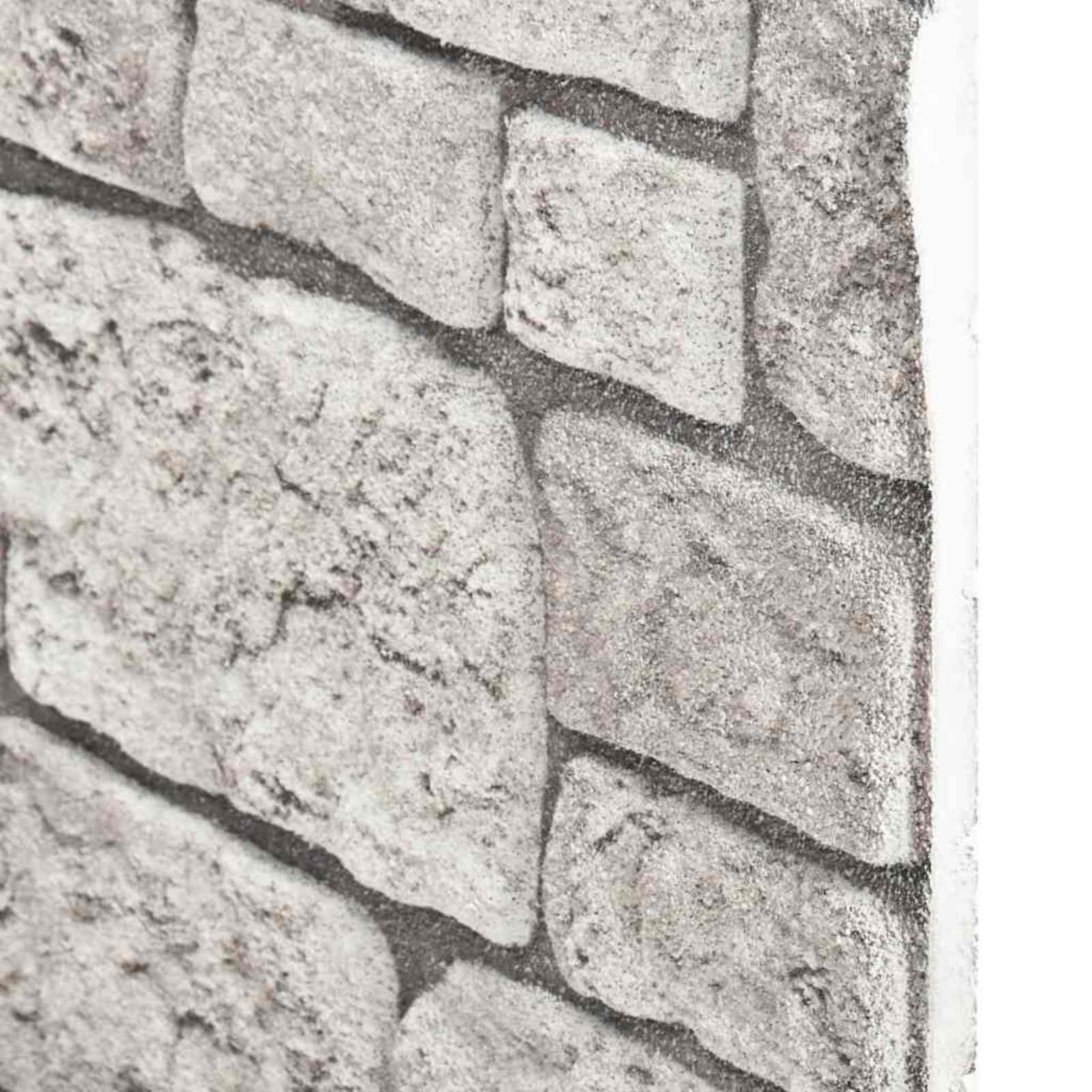 Pannelli da parete 10 pcs Grigio 100 x 50 cm Schiuma EPS | homemem39