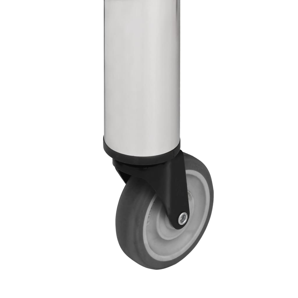 Tavolo da Lavoro Cucina con Ruote 60x30x85 cm in Acciaio Inox | homemem39