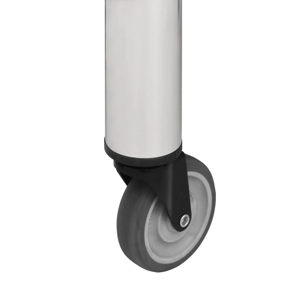 Tavolo da Lavoro Cucina con Ruote 80x45x85 cm in Acciaio Inox - homemem39