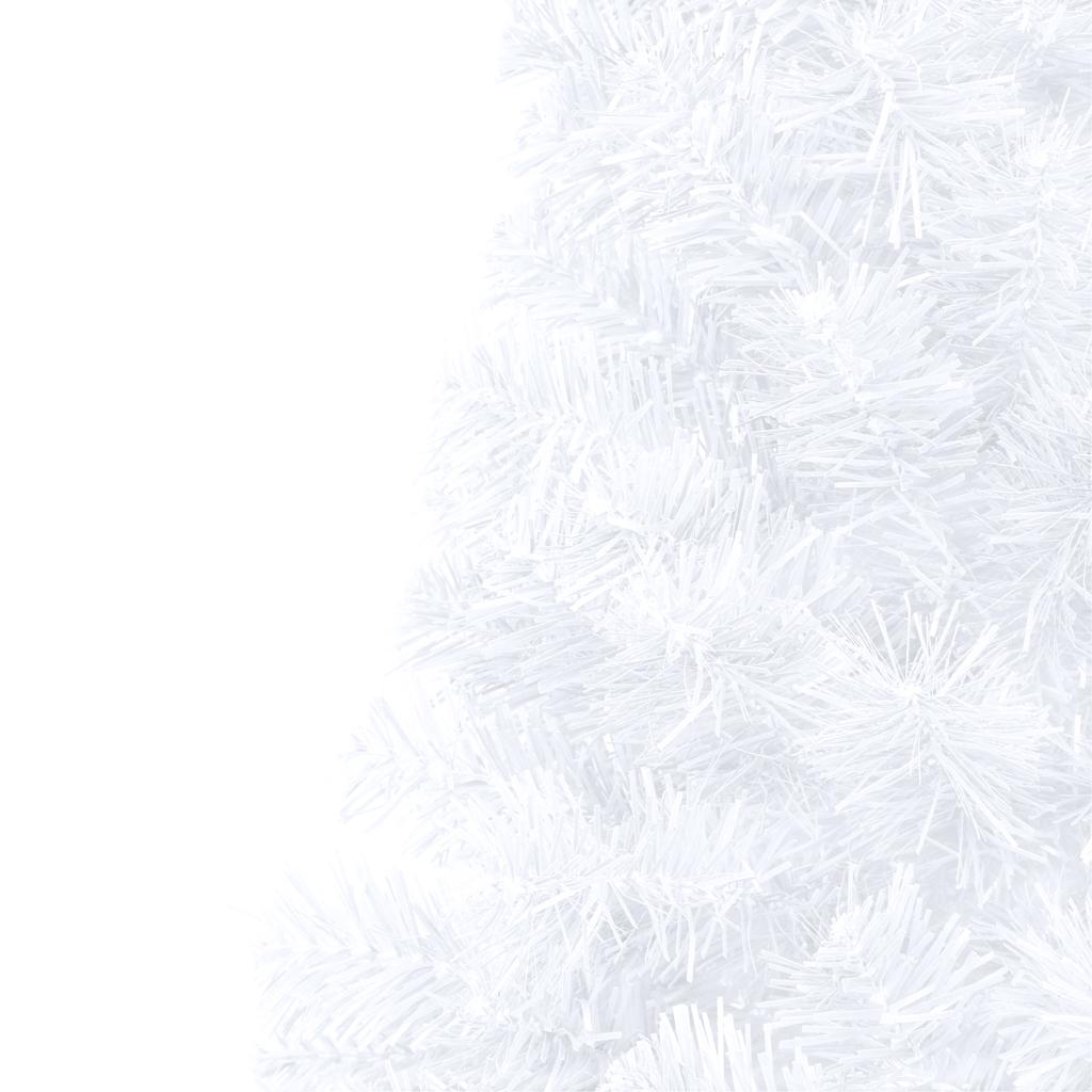 Albero di Natale a Metà Preilluminato con Palline Bianco 150 cm | homemem39