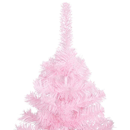 Albero di Natale Preilluminato con Palline Rosa 120 cm PVC | homemem39