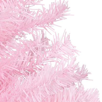 Albero di Natale Preilluminato con Palline Rosa 120 cm PVC | homemem39