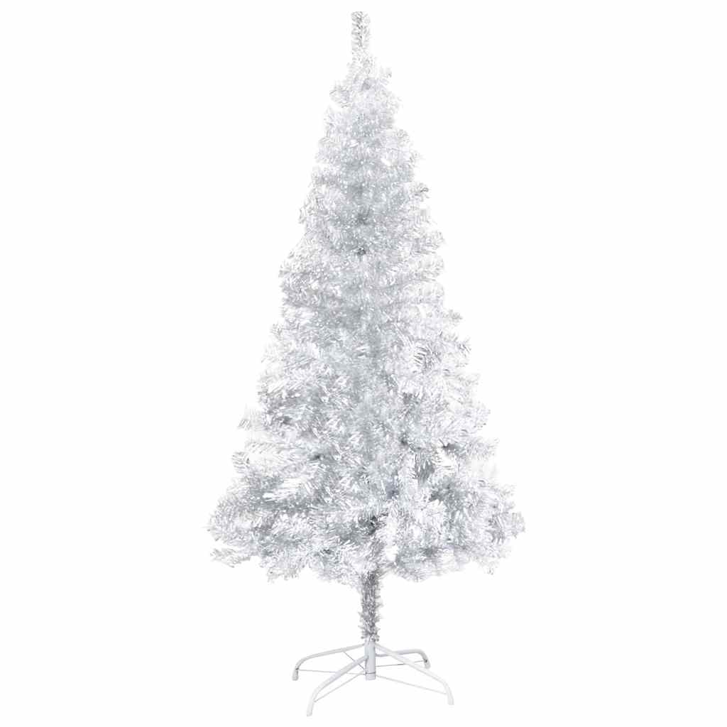 Albero di Natale Preilluminato con Palline Argento 120 cm PET | homemem39