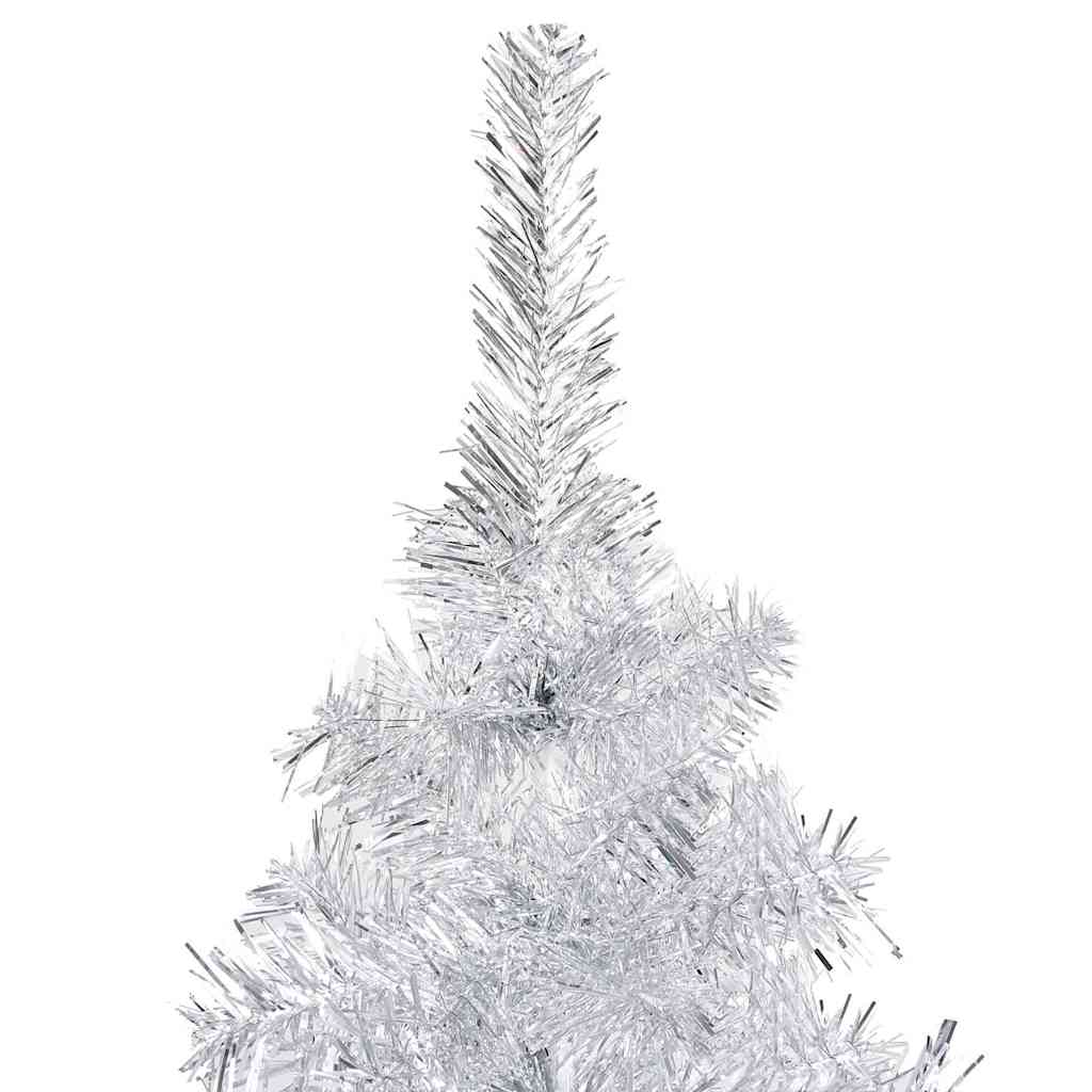 Albero di Natale Preilluminato con Palline Argento 120 cm PET | homemem39