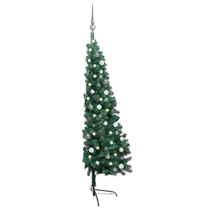 Albero di Natale Preilluminato con Supporto Verde 120 cm PVC