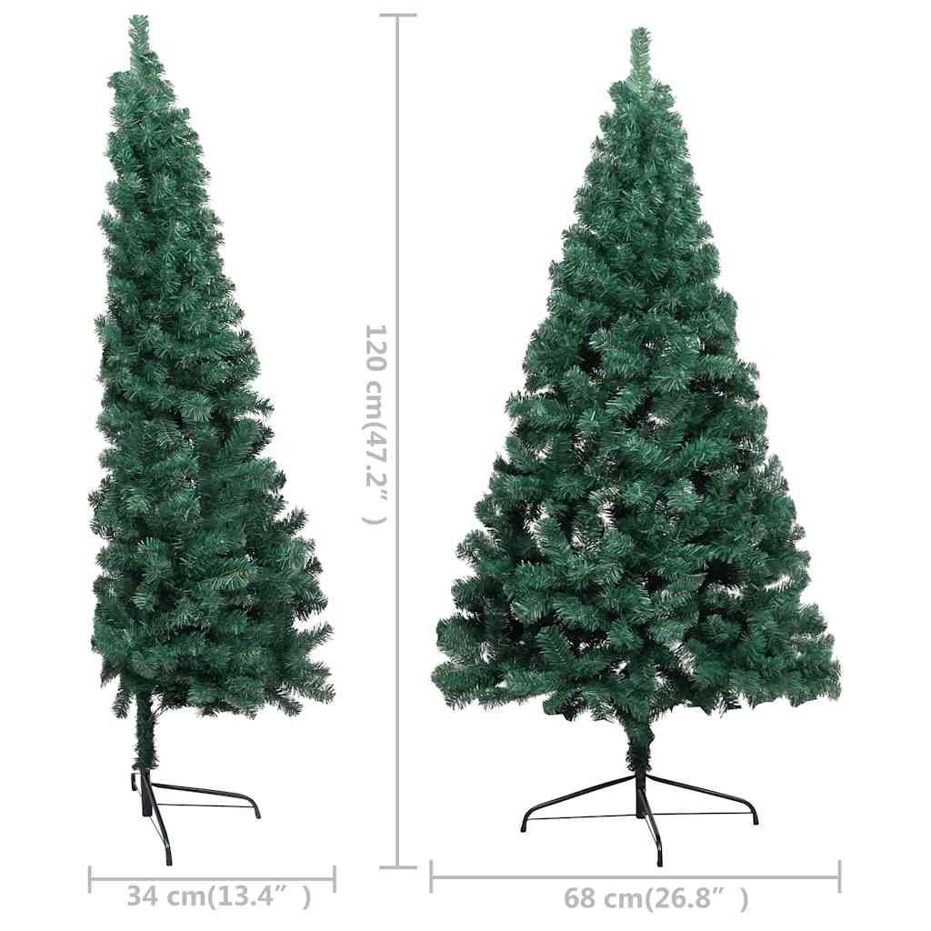 Albero di Natale Preilluminato con Supporto Verde 120 cm PVC