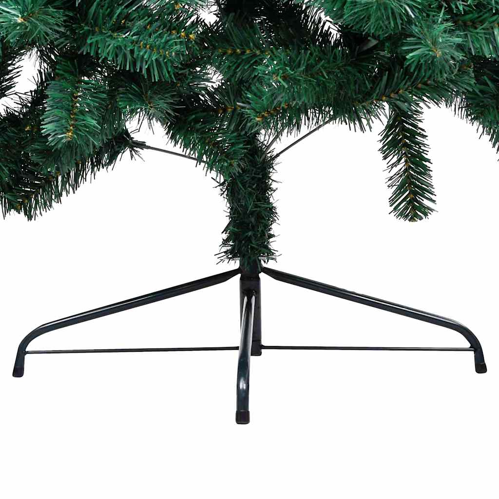 Albero di Natale a Metà Preilluminato con Palline Verde 240 cm | homemem39