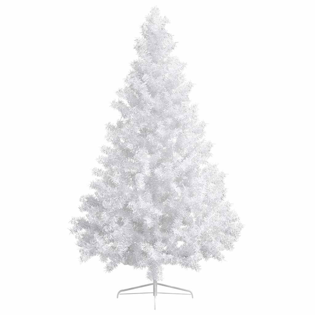 Albero di Natale a Metà Preilluminato con Palline Bianco 210 cm | homemem39