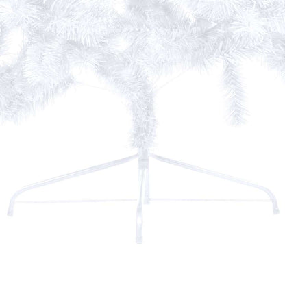 Albero di Natale a Metà Preilluminato con Palline Bianco 240 cm | homemem39