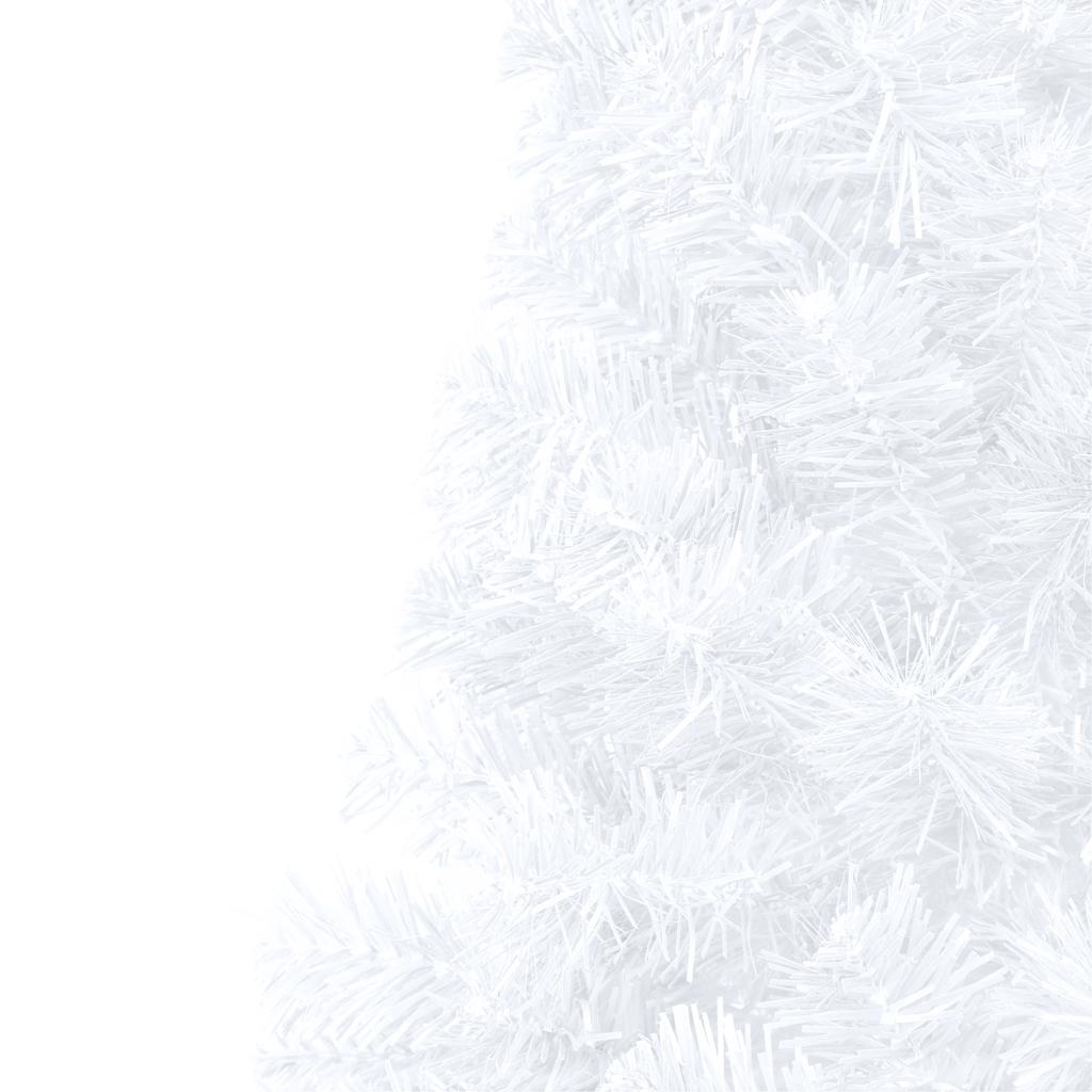 Albero di Natale a Metà Preilluminato con Palline Bianco 240 cm | homemem39