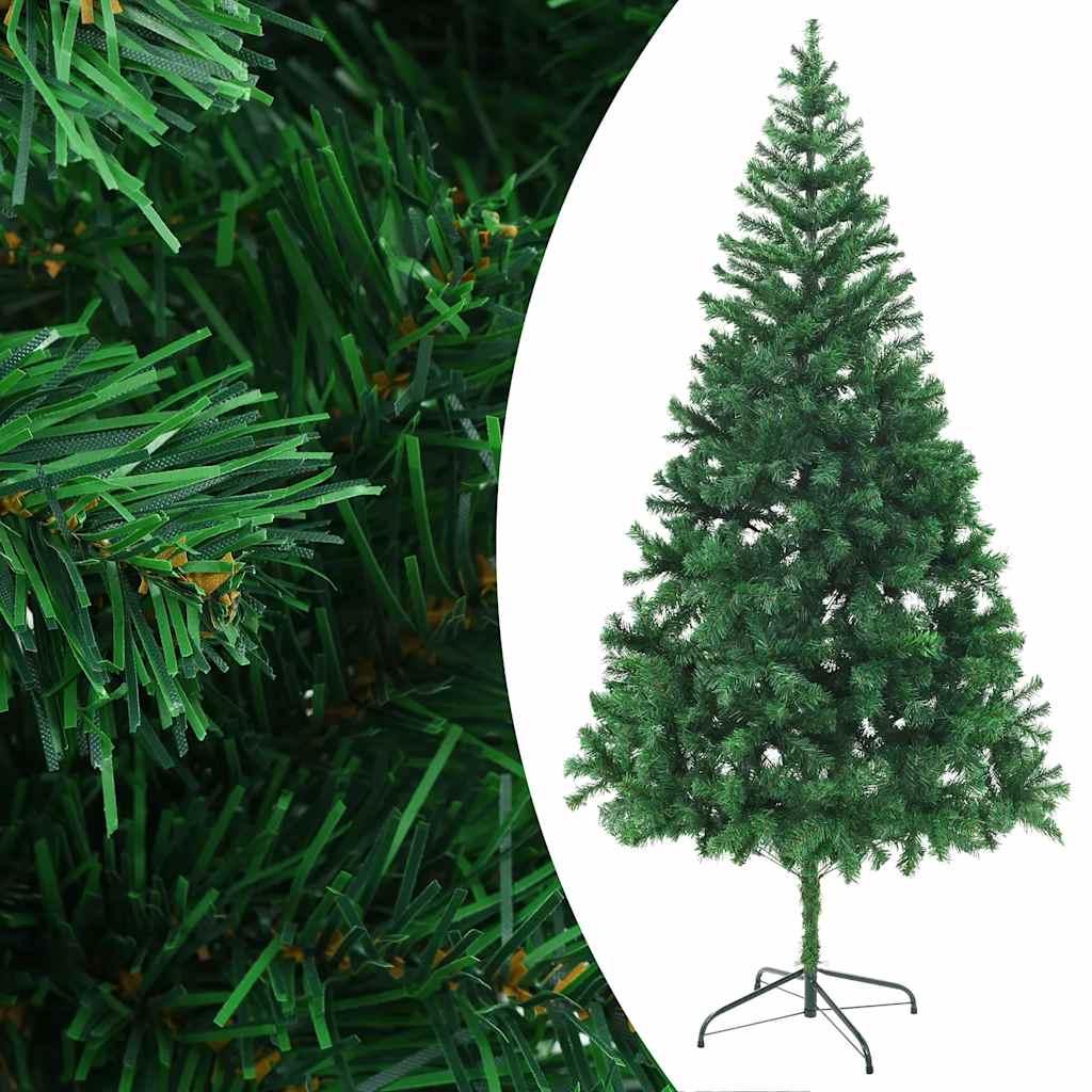 Albero di Natale Preilluminato Palline Bianco 210 cm 910 Rami | homemem39