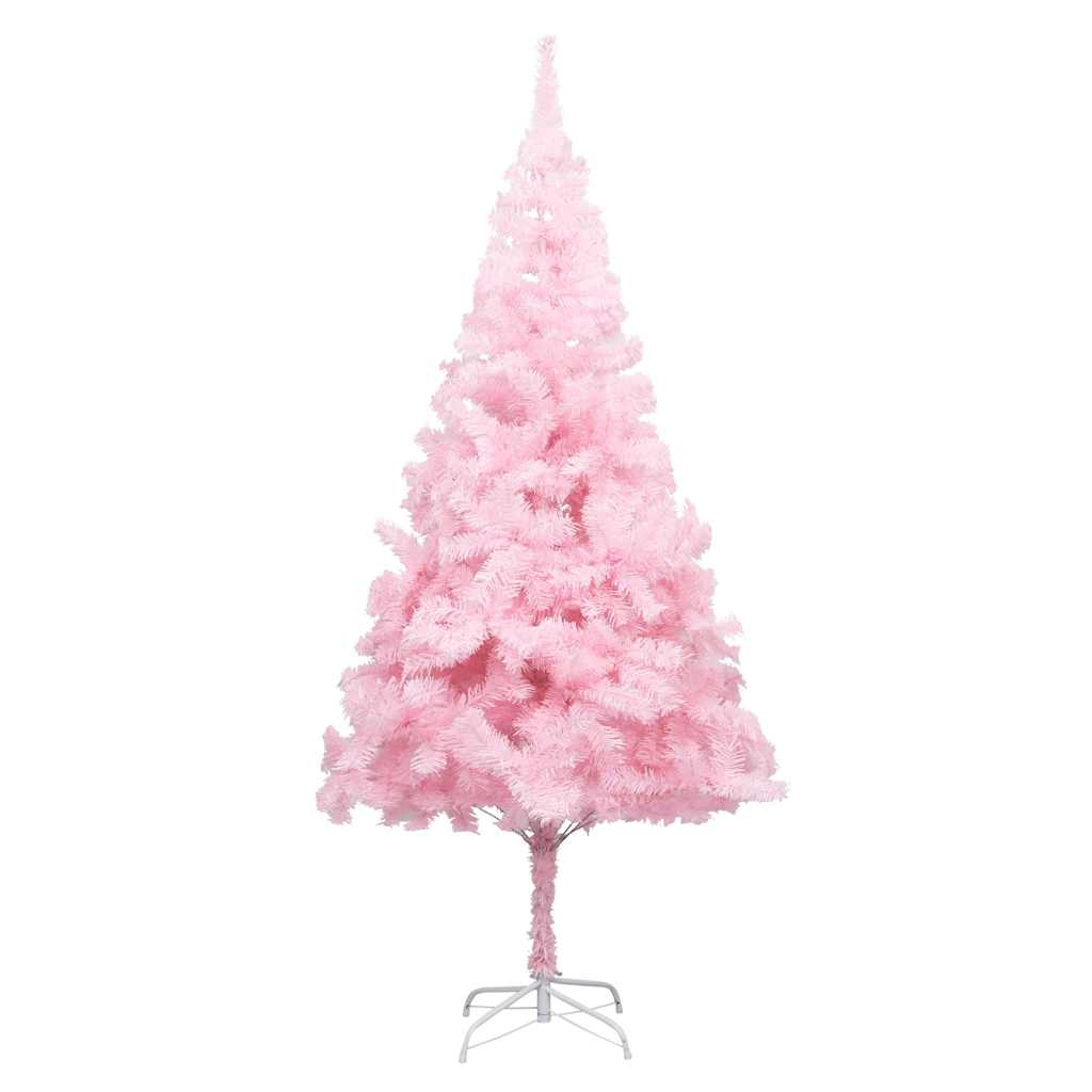 Albero di Natale Preilluminato con Palline Rosa 210 cm PVC | homemem39