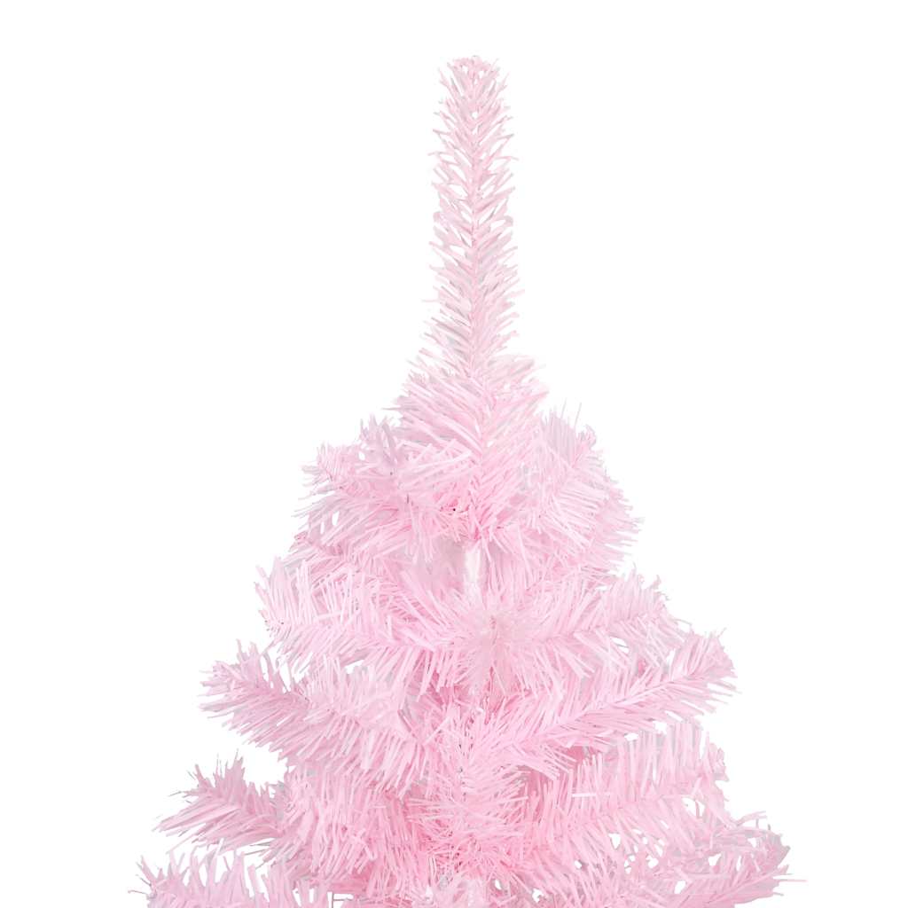 Albero di Natale Preilluminato con Palline Rosa 210 cm PVC | homemem39