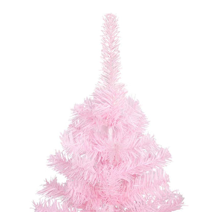 Albero di Natale Preilluminato con Palline Rosa 210 cm PVC | homemem39
